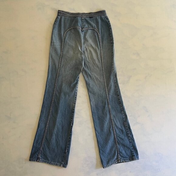 Stuffed 80's Vintage Retro Y2K Denim Flare Jeans - Picture 2 of 8